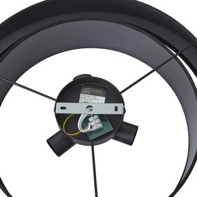 Nowoczesna lampa sufitowa czarna 50 cm 3-punktowa - Drum Duo
