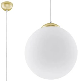 Biało-złota szklana lampa wisząca 40 cm - EXX233-Ugi