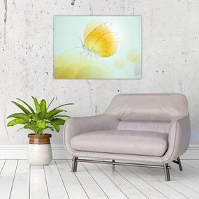Obraz - Żółty motyl (70x50 cm)