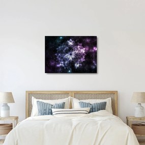 Obraz na szkle - Mandala lotosu w kosmosie (70x50 cm)