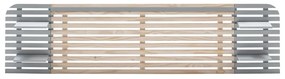 Jasnoszary zagłówek z drewna sosnowego 240x62 cm Dimas – Marckeric