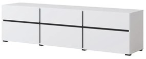 Szafka RTV CROSS 3K3S 180cm biała/czarna HELVETIA