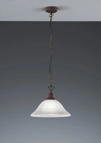 Ciemnoszara metalowa lampa wisząca ze szklanym kloszem ø 33,5 cm Country – Reality