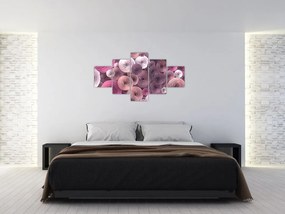 Abstrakcyjny obraz kwiatów róży (125x70 cm)