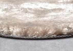 Dywan Cosy Shaggy Kremowy Elle Decoration Koło – miękki, wysoki włos 200 cm x 200 cm Certyfikat Oeko-Tex