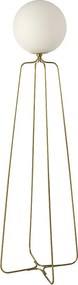 Lampa podłogowa ze złotej stali i białego szkła 8047 ANGEL CERDA