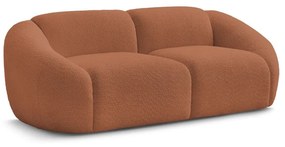 Pomarańczowa sofa z materiału bouclé 230 cm Tina – Bobochic Paris