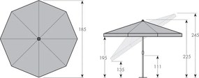 Doppler ACTIVE parasol ogrodowy 200 cm antracyt