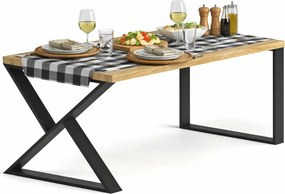 Drewniany prostokątny stół loft 170 x 80 W8-B87