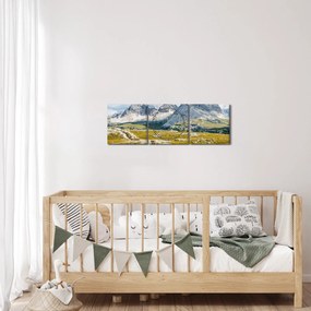 Obraz - Włoskie Dolomity (z zegarem) (90x30 cm)