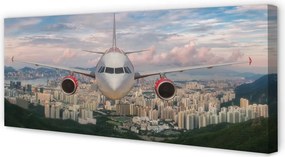 Duży obraz na płótnie Lot nad Miastem i Górami