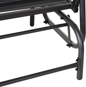 Outsunny ławka bujana huśtawka ogrodowa ławka ogrodowa krzesło bujane ławka parkowa czarna