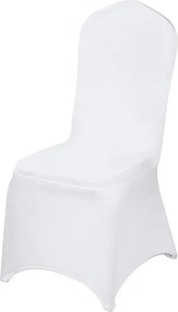 Pokrowce na Krzesła SucceBuy Zestaw 100 Pokrowców na Składane Krzesła z Rozciągliwego Elastanu Białe na Wesela i Imprezy