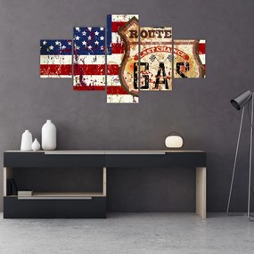 Obraz - Vintage flaga (125x70 cm)