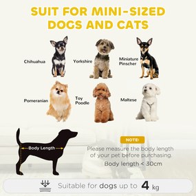 PawHut Legowisko dla Psów i Kotów, Miękka i Pralna Poduszka, Ochronny Brzeg, 40,5 x 40,5 x 33 cm