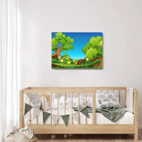 Obraz na szkle  - Wesołe żaby (70x50 cm)