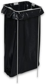 Wewnętrzny kosz do segregacji śmieci, 2x 70 l, uchwyt na worek, czarny/czarny