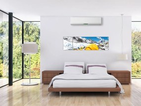 Obraz - Kemping w górach (170x50 cm)