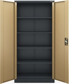 Szafa biurowa Eco Design Jan 90x40x185 cm antracyt/orzech