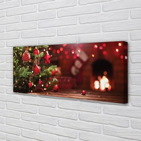 Zdjęcie na płótnie Bombki, Choinka i Prezenty