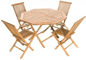 Zestaw teak ogrodowy FOXI I. 1 + 4 (poduszki GRATIS)