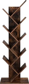 Valora LBC11BX Regał na książki Rustykalny Brązowy Płyta Wiórowa