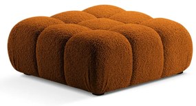 Pomarańczowy podnóżek modułowy z materiału bouclé Bellis – Micadoni Home