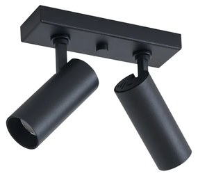 Nowoczesna lampa sufitowa czarna z możliwością ściemniania, 2-źródłowa - Tate