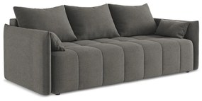 Ciemnoszara rozkładana/ze schowkiem sofa 225 cm Moku – Makamii