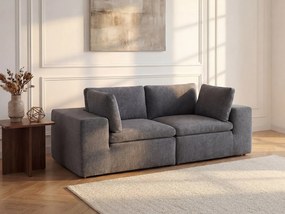 Kanapa  2-osobowa modułowa  z antracytowej tkaniny CORTOLINE