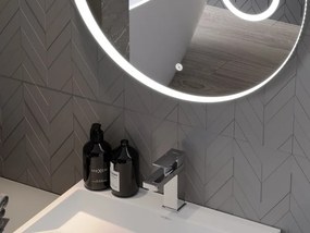Mexen Ella lustro łazienkowe podświetlane z lusterkiem kosmetycznym, okrągłe 70 cm, LED 6000K, antypara - 9811-070-070-611-00