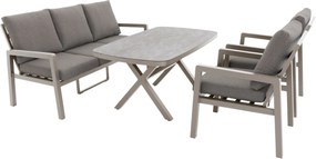 Doppler LIFE mocca - ogrodowy zestaw aluminiowy