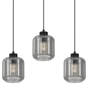 Lampa wisząca SOMBRA SMOKED 3xE27, potrójna, 3 klosze, na listwie