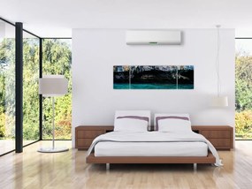 Obraz wody i skał (170x50 cm)