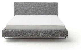 Szare tapicerowane łóżko dwuosobowe 180x200 cm La Gomera – Meise Möbel