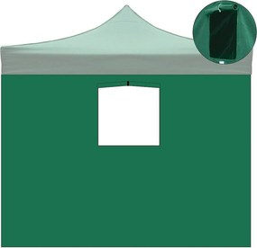 3x2m wodoodporna zielona osłona boczna z oknem do altany chowanej 3x3m