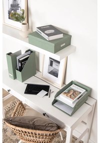 Zielone kartonowe organizery zestaw 5 szt. na dokumenty Holger Canvas Paper Laminate – Bigso