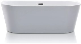 Wanna wolnostojąca przyścienna– DIVINA – 200 l – 150 × 75 × 58 cm – kolor biały