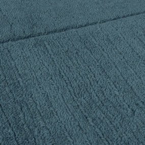 Niebieski wełniany dywan tkany ręcznie 160x230 cm Textured Wool Border – Flair Rugs