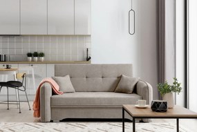 Sofa rozkładana z funkcją spania LAINE beżowa ELTAP