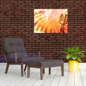 Obraz - Mikrofon retro (70x50 cm)