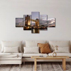 Obraz - Tower Bridge nocą (125x70 cm)