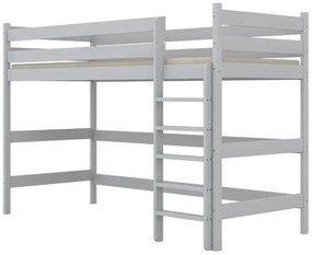 Białe drewniane łóżko jednoosobowe z antresolą - 5 rozmiarów N7-Z21