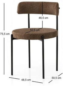 Zestaw krzeseł do jadalni Gini Brown and Black, 2szt.