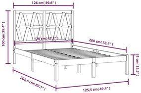 Łóżko z litego drewna sosny 120x200 Akra