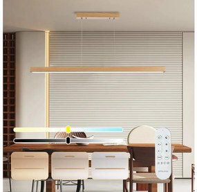 Brilagi -LED ściemnialna lampa wisząca na linkach OAK SMART LED/30W/230V Wi-Fi dąb+pilot