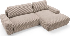 Sztruksowy narożnik rozkładany cappuccino E4-G38