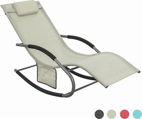 SoBuy Leżak bujany z zagłówkiem OGS28-MI