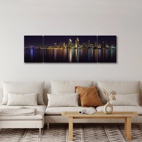 Obraz miasta nocą (170x50 cm)
