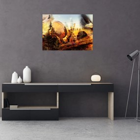 Obraz na szkle - Motyw szamana (70x50 cm)